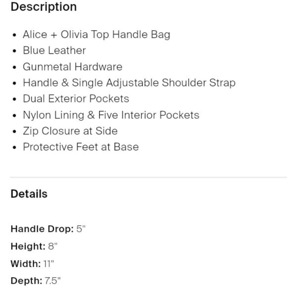 NWOT Alice + Olivia distressed Leather Bag EXCELLENT QUALITY - Picture 16 of 16